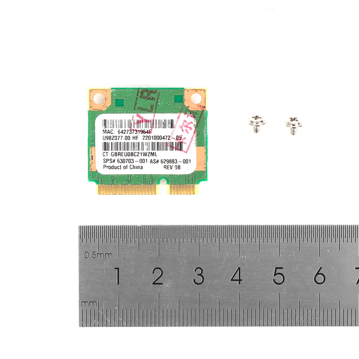 Picture of Bluetooth 600370-001 BCM94313HMGB For BCM4313 Half Mini PCI-E 802.11n Wifi Card(Pulled,90-95%New)
